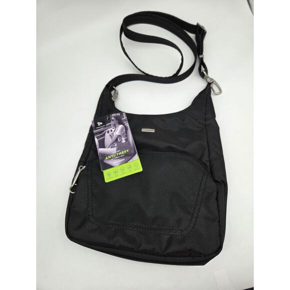 NWT Travelon Anti-Theft Classic Essential Messenger Bag Black Unisex #42467 - Picture 1 of 14